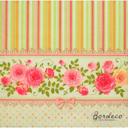 Serwetka do decoupage firmy MAKI romantyczny styl 33x33cm